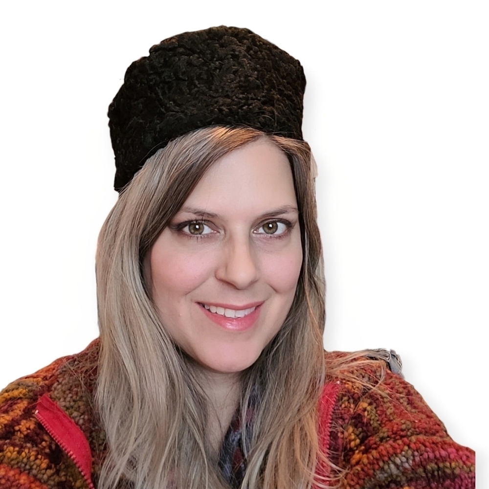 Vintage Persian Curly Lamb Fur Pillbox Hat